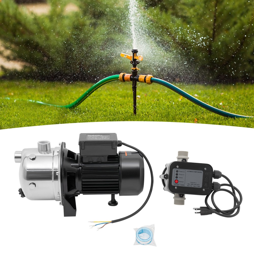 1.5 HP 115V Shallow Well Pump Garden Booster Jet Pump W/ Controller 1200 GPH US