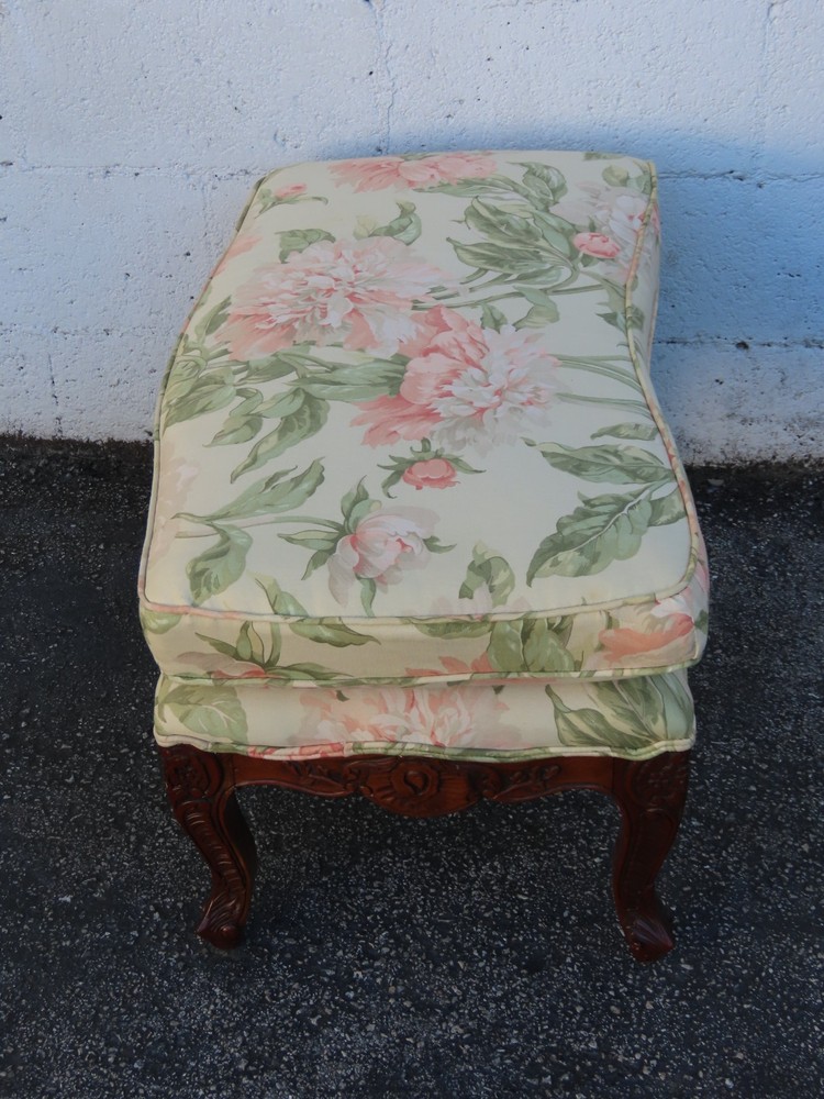 French Carved Large Stool Footstool Ottoman 6308