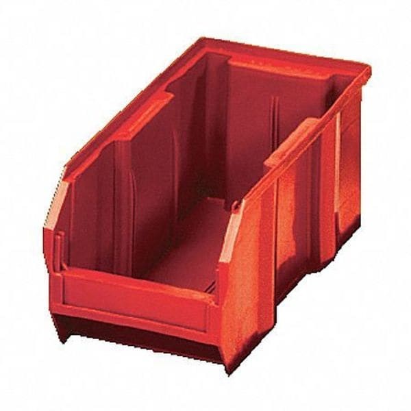 Quantum Storage Systems Qus234rd Hang & Stack Storage Bin, Polypropylene, Red,