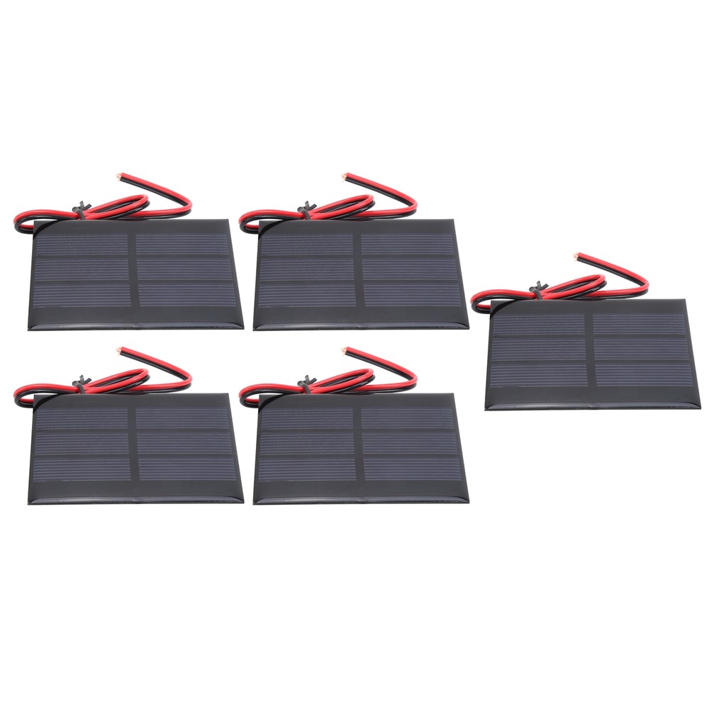 5Pcs Mini Solar Panel Battery Cell Board Module With 30cm Wire DC 0.65W 1.5V