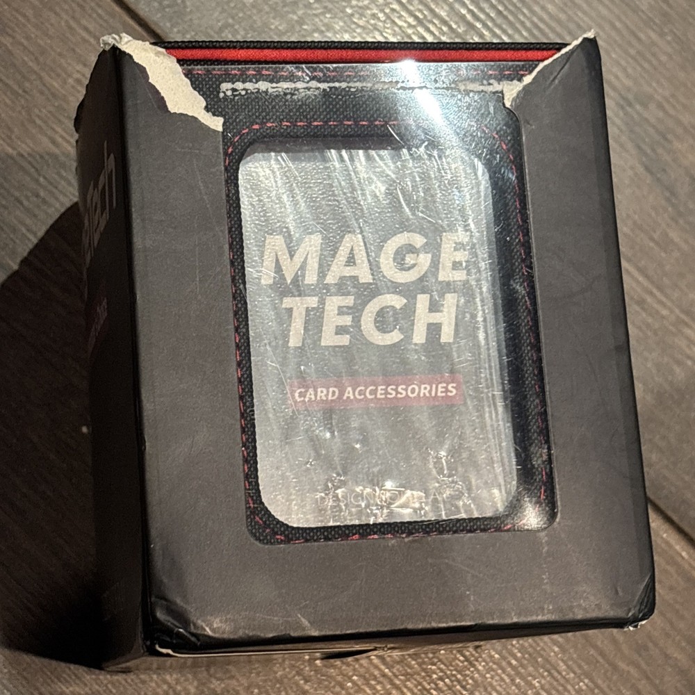 Mage Tech Card Deck Box for Commander Deck, Black/Red)  NEW