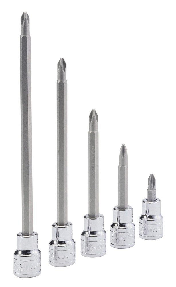 Genius Tools 1/4" Dr. PH.2 Philips Bit Socket, 50mmL - 308+1102