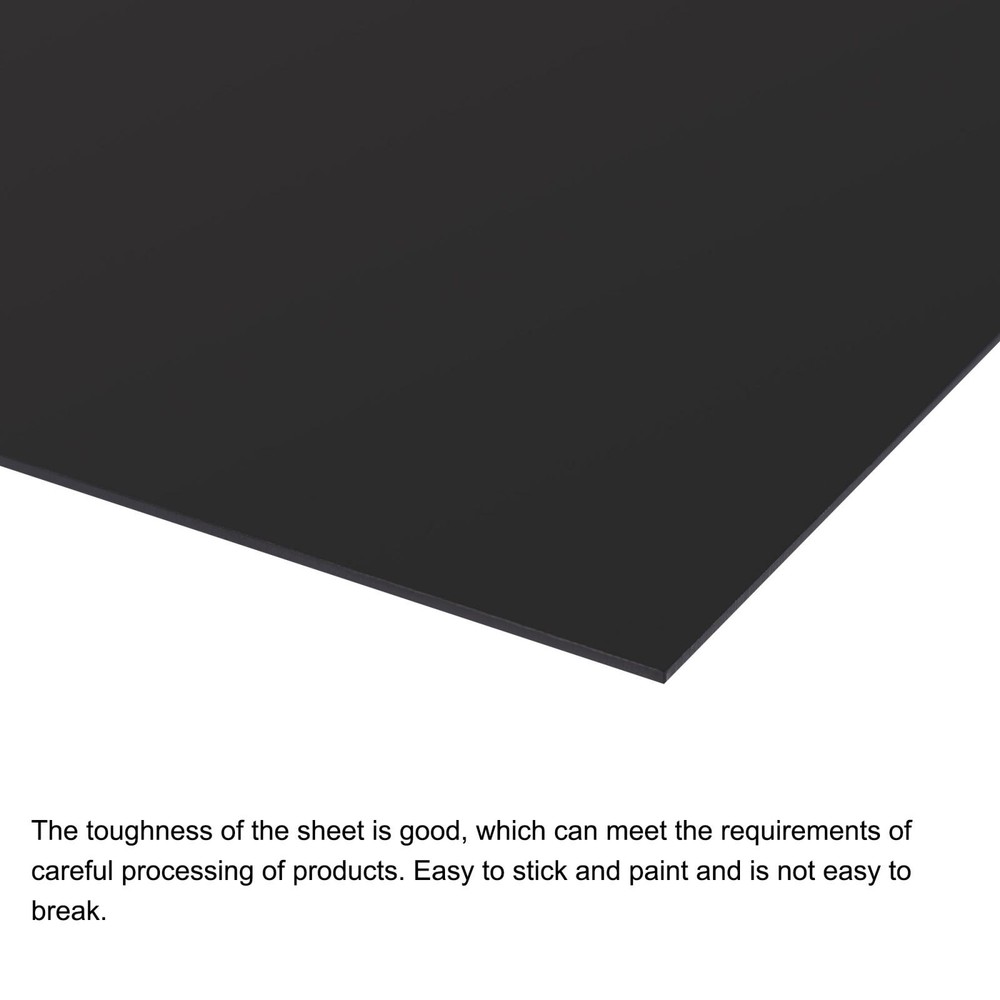 Black ABS Plastic Sheet 10x8x0.02" for Building Model, Panel, 4pcs