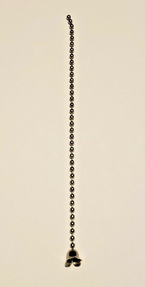 NICKEL PLATED PULL CHAIN FOR PULL CHAIN LAMP SOCKETS 6" LONG NEW 300J