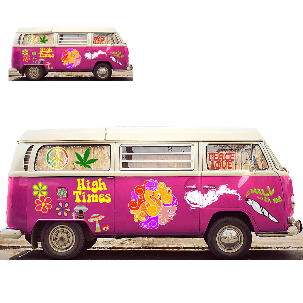 SP12028 Hippie Van Cardboard Cutout Standup