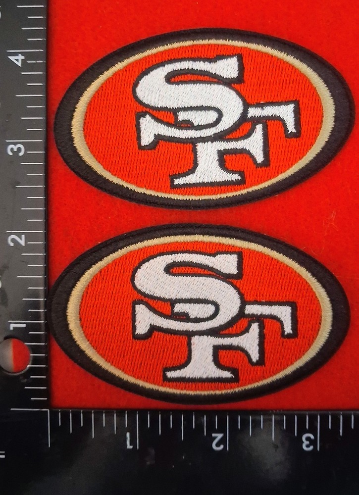2 QTY SAN FRANCISCO 49ers IRON ON PATCH