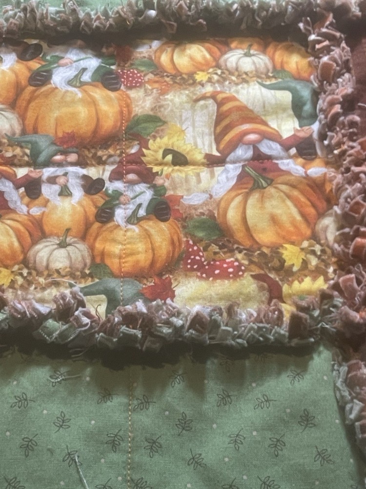 Gnome Fall Rag Quilt