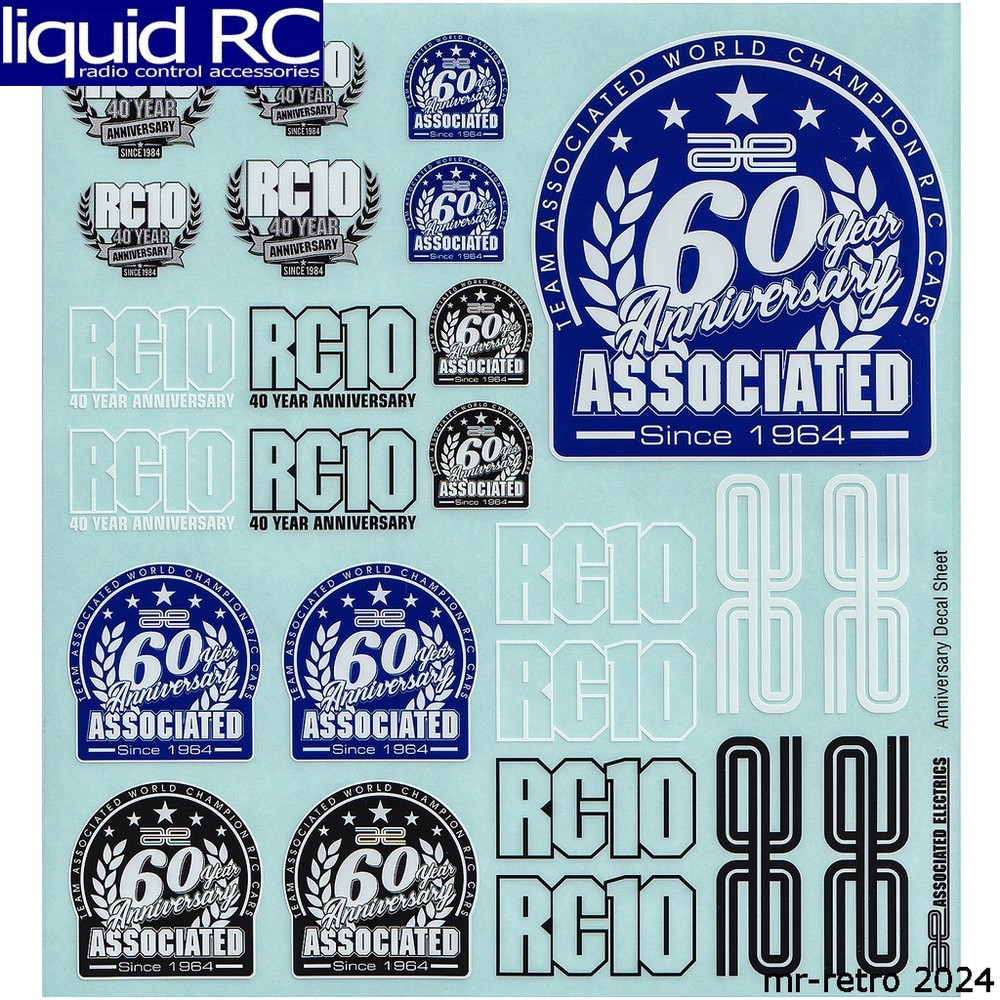 Associated 97151 Anniversary Decal Sheet