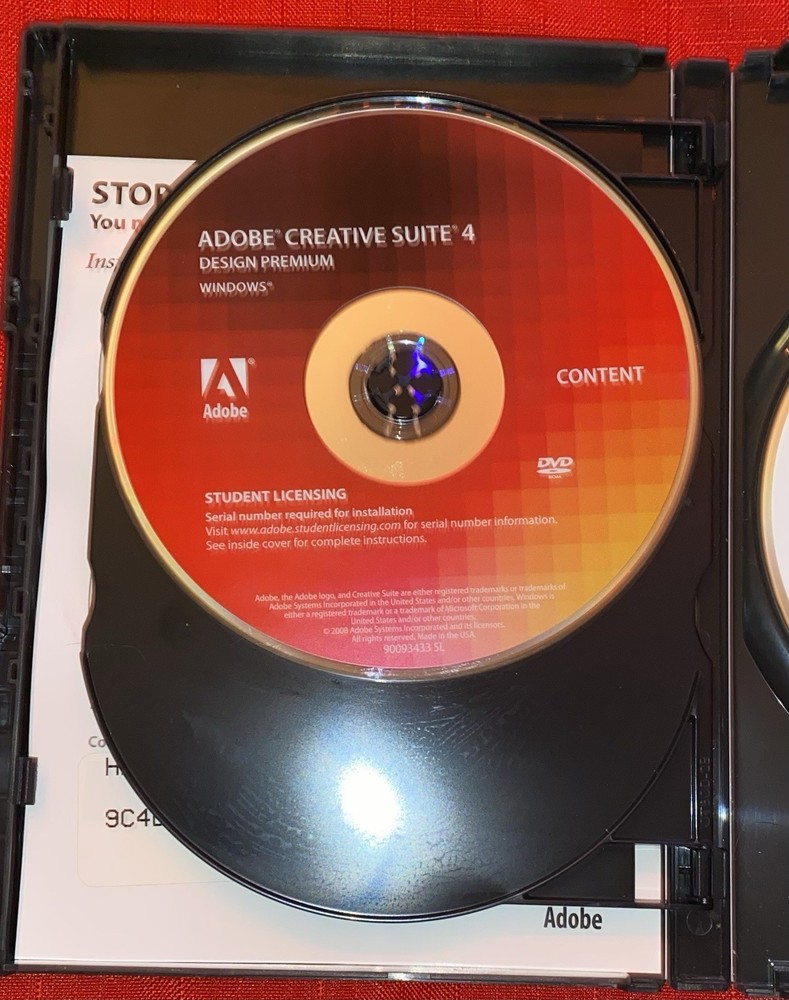 Adobe Creative Suite 4 Design Premium Windows Student Licensing 2008 PC Software