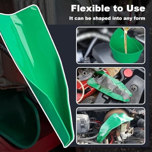 Flexible Funnel, Multi-Purpose Form a Funnel Flexible Draining Tool, Oil Drain
