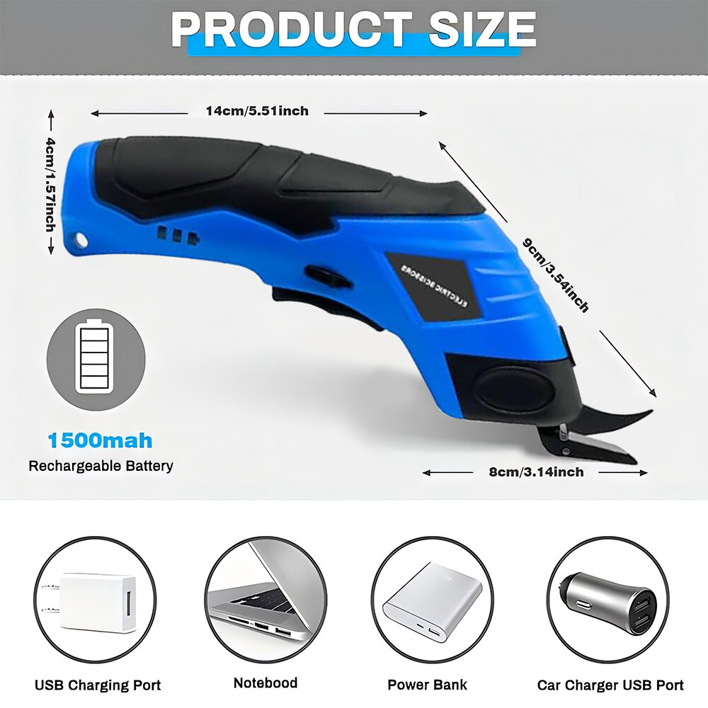 10000RPM Electric Scissors Automatic Shears Cutter For Leather Carpet Cardboard