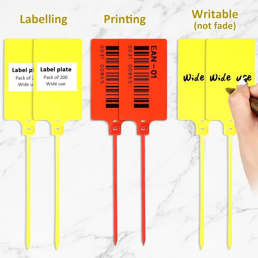 200 Pieces Plastic Tags Waterproof Tags Plastic Seal Shipping Tags Logistics