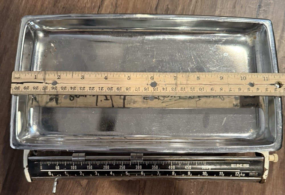 Vintage EKS Swedish Mechanical Sliding Retro Kitchen Scale
