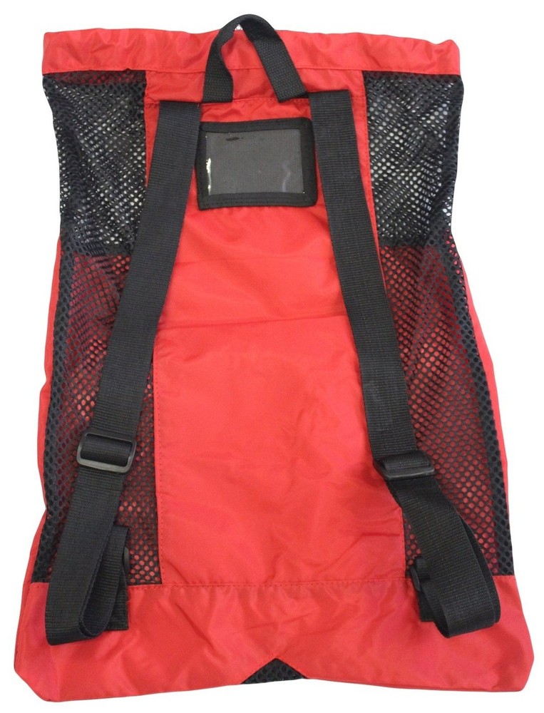 Adoretex Guard Mesh Equipment Drawstring Backpack Bag Red, Free Whistle and L...