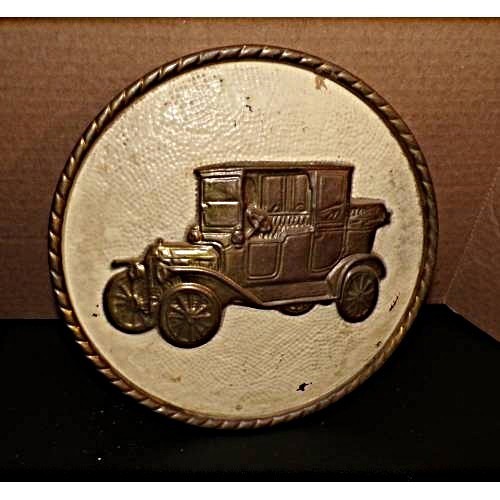 PRESSED BRASS ANTIQUE MODEL-T WALL HANGING PLAQUE
