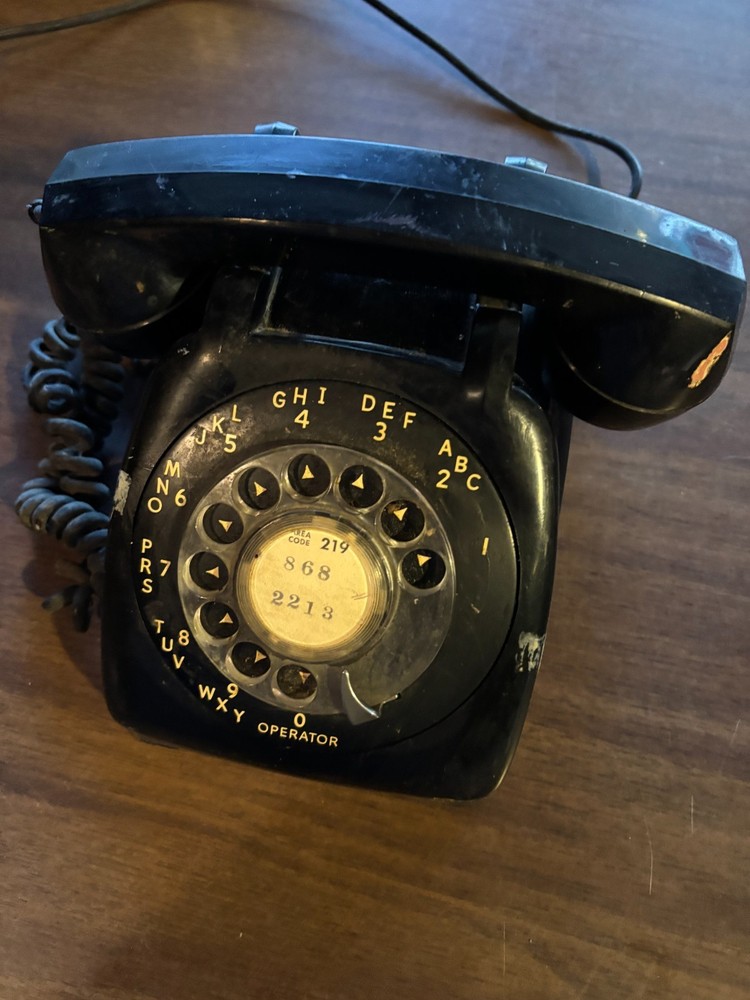 Vintage Automatic Electric Black Rotary Dial Desk Phone -  Untested