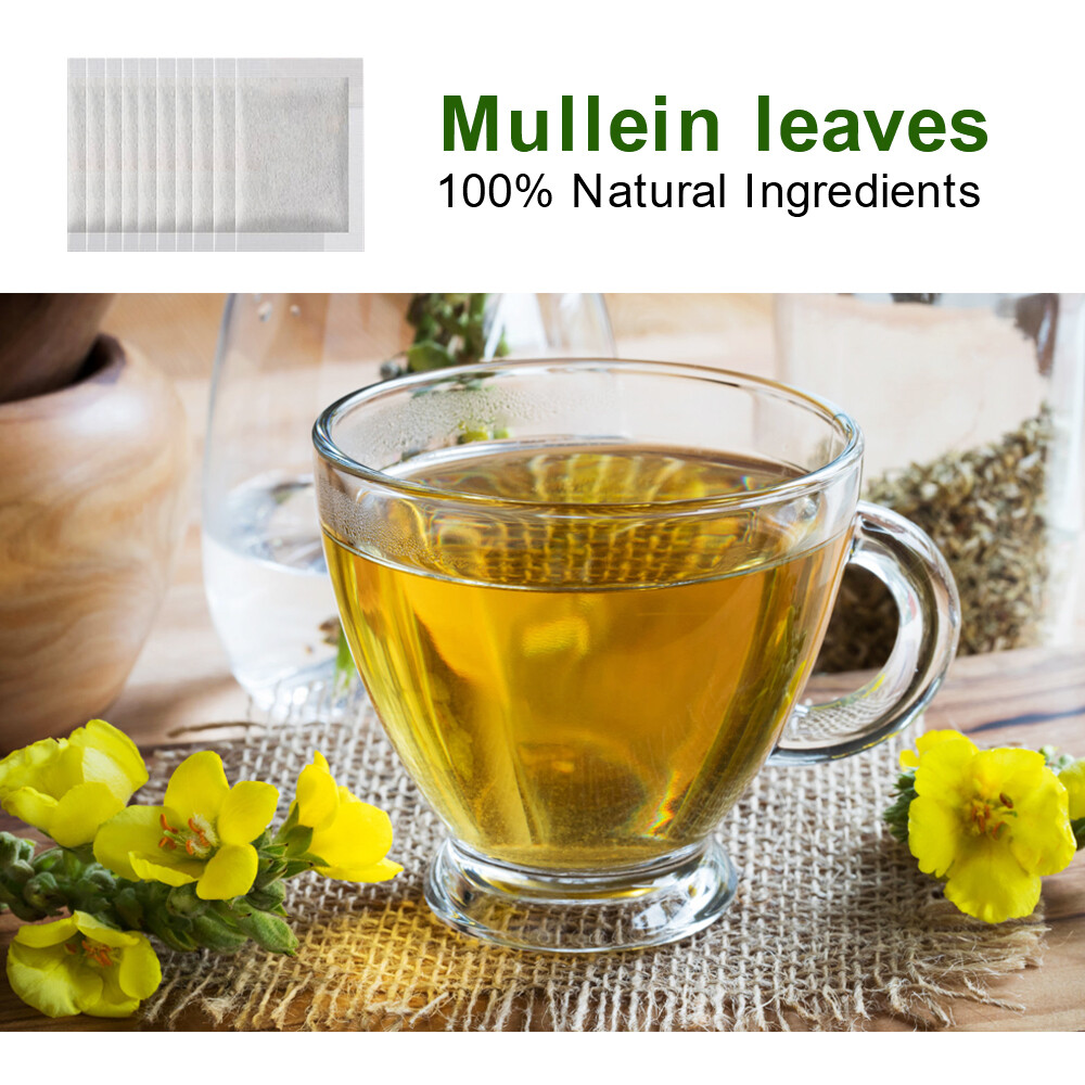 Mullein Leaf Tea for Lungs Cleanse & Immune Support, 100% Natural, Caffeine Free