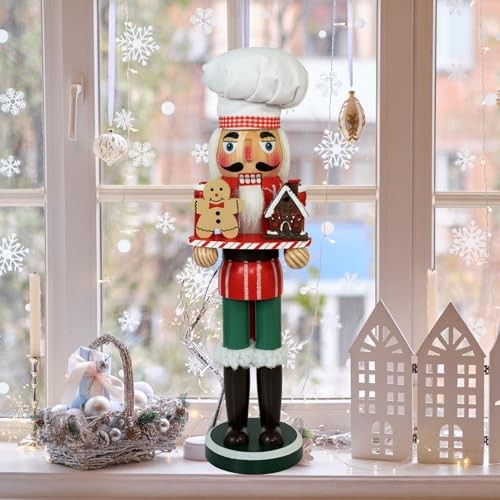 Gingerbread Nutcracker Wooden Baking Nutcracker Chef Christmas Chef Nutcracker