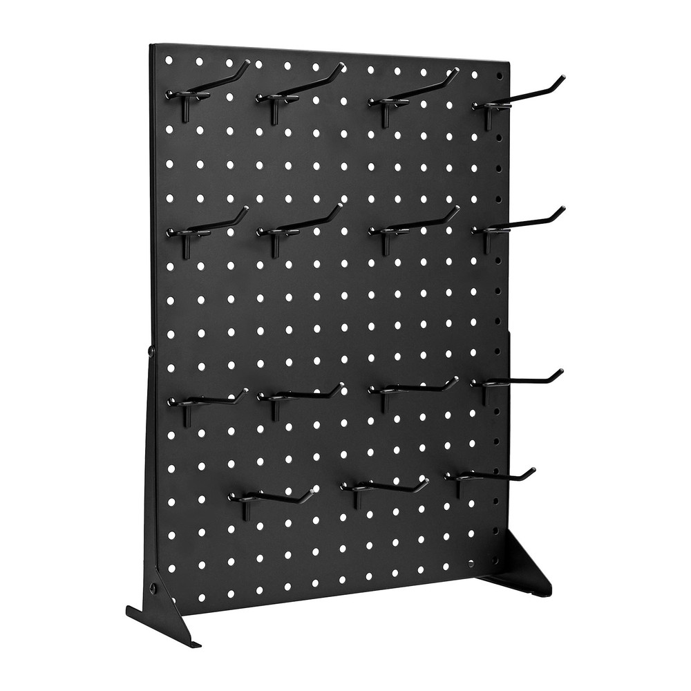 VEVOR Pegboard Display Stand with 30 Hooks Pegboard Panels Display Black (2 PCS)