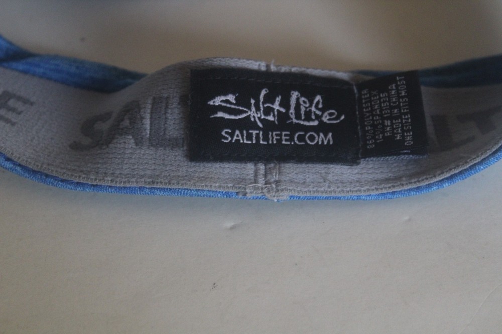 Salt Life Fish Surf Dive Blue Visor Hat