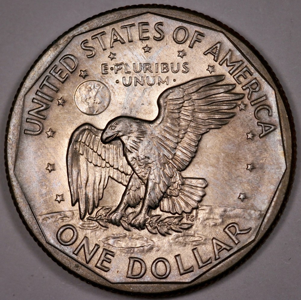 $1 1980 D Susan B Anthony SBA, uncirculated UNC toned (E122)