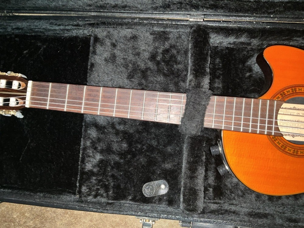 Hohner HAG 21 professional level thin solid body classical-electric guitar /case