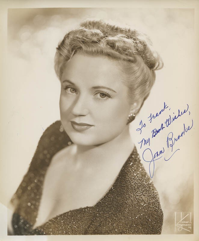 JOAN BROOKS - INSCRIBED PHOTOGRAPH SIGNED