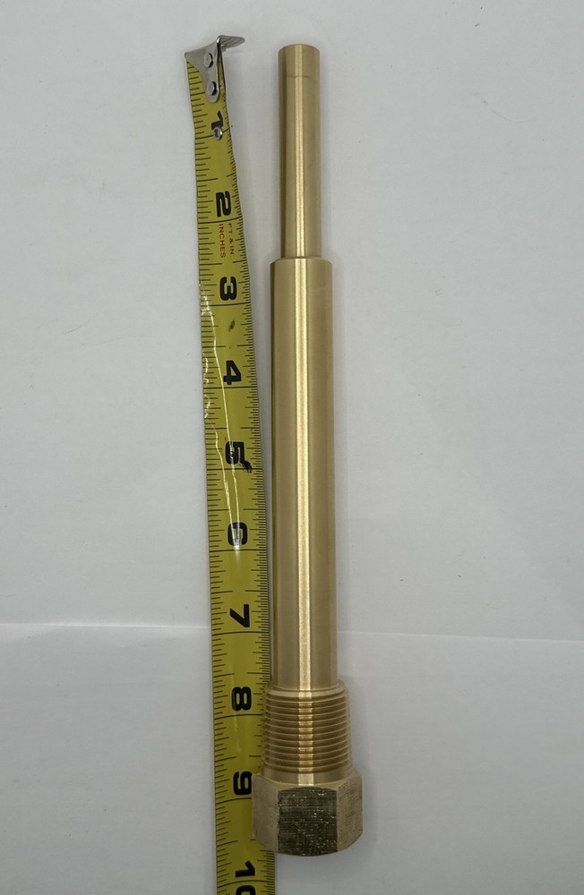 Brass Threaded Stepped Thermowell 3/4" NPT x 7.5" Insertion Open Box