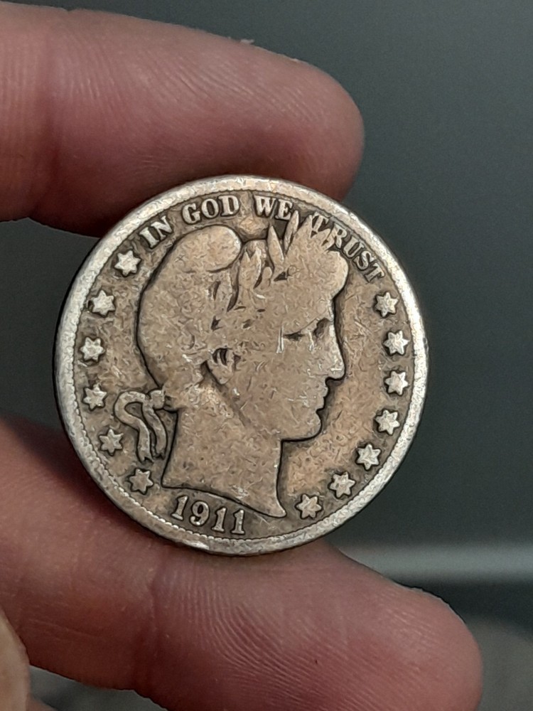 1911- P Barber Half Dollar