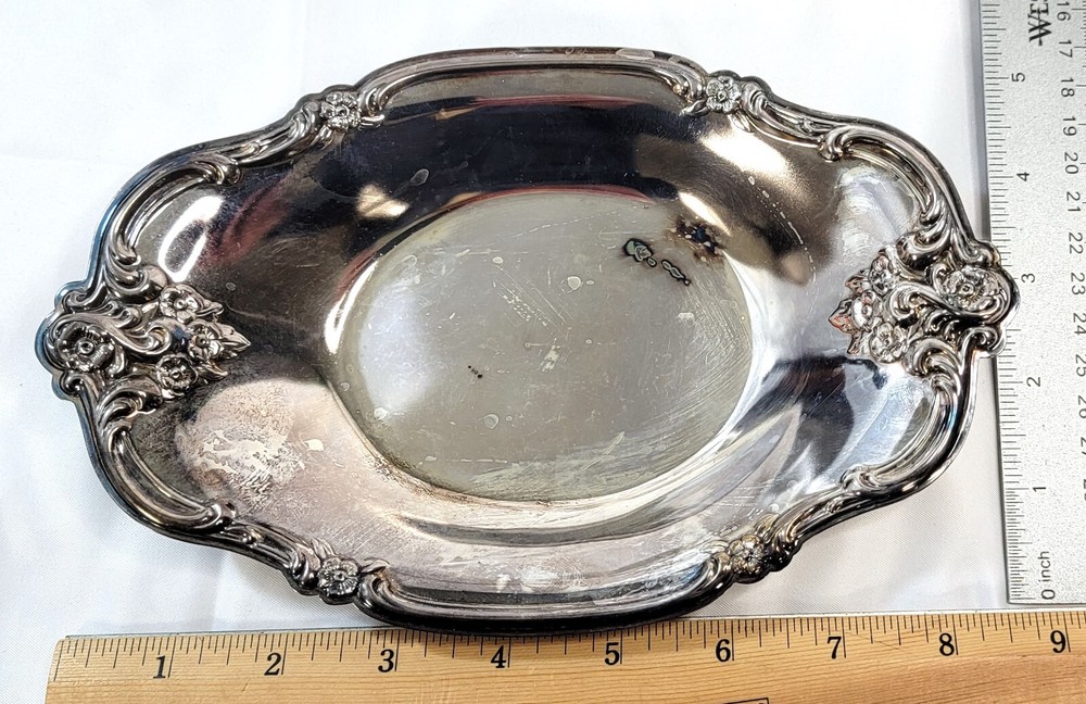 Wm Rogers Co Silver Plated Candy Oval Dish Bowl
