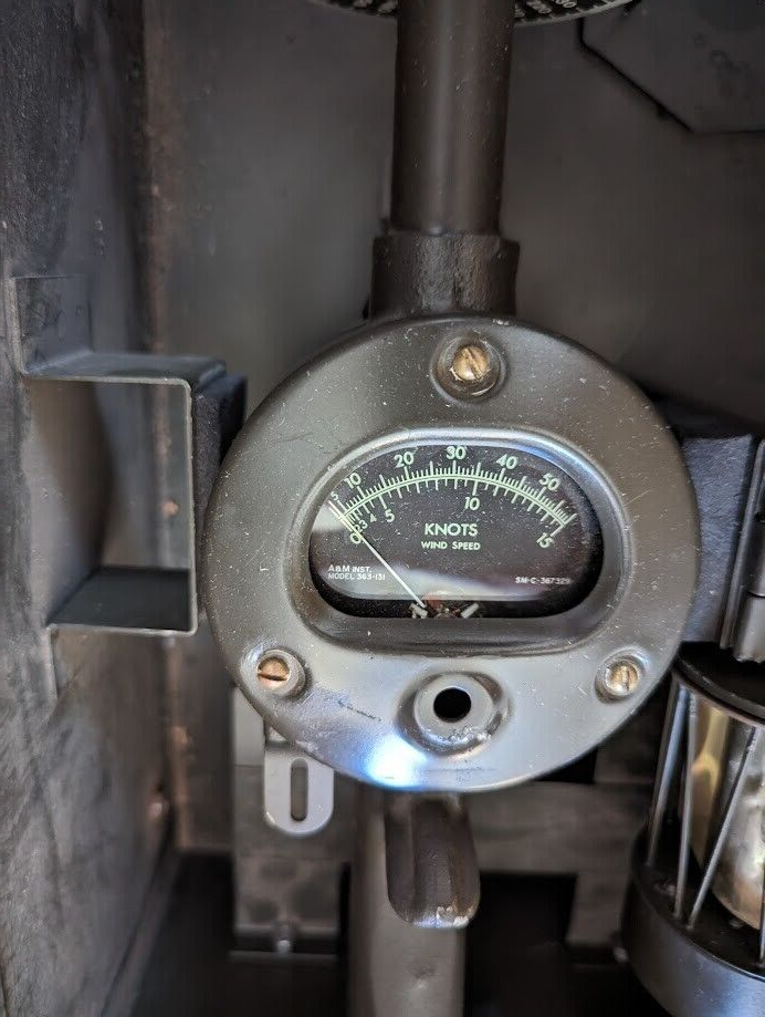 vintage military anemometer wind meter
