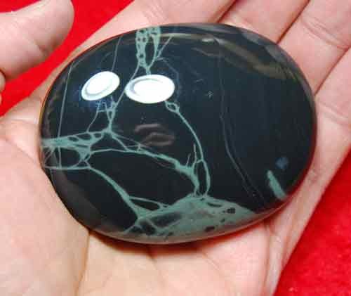 Spider Obsidian Soap-Shaped Palm Stone #1