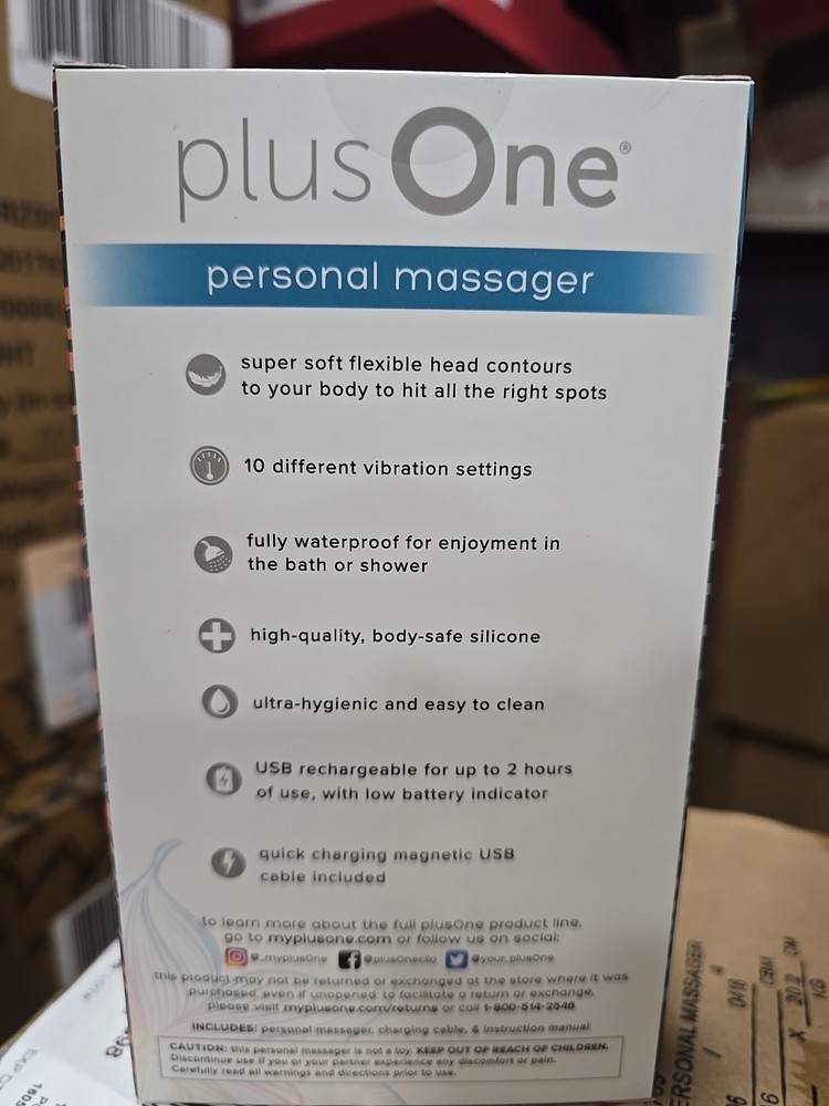 PlusOne Personal Massager Waterproof Rechargeable