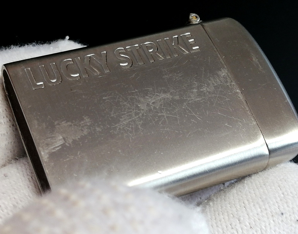 Lucky Strike Metal Match Case. Used