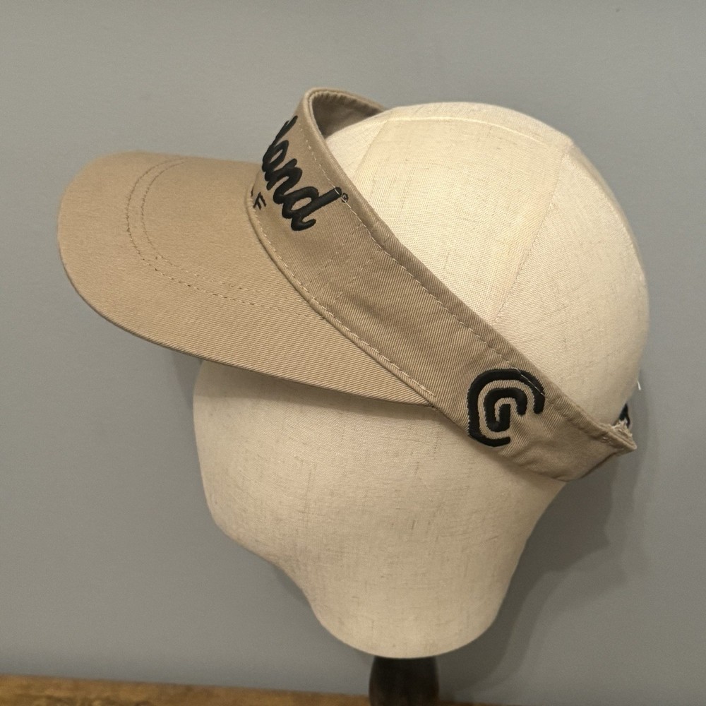 Cleveland Golf Tan Logo Visor Adjustable Strapback Embroidered