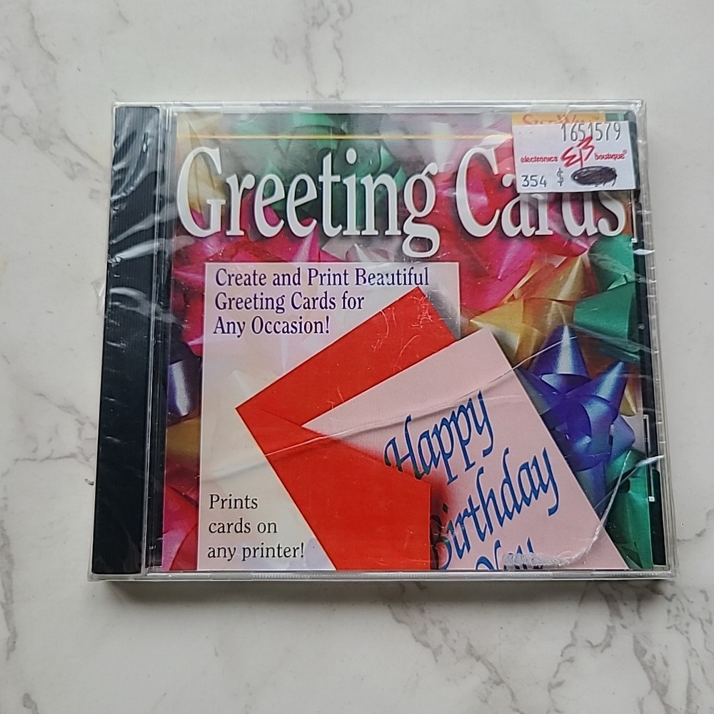 StepWay NEW Greeting Cards Software CD-ROM For PC or Windows Computer CD IBM