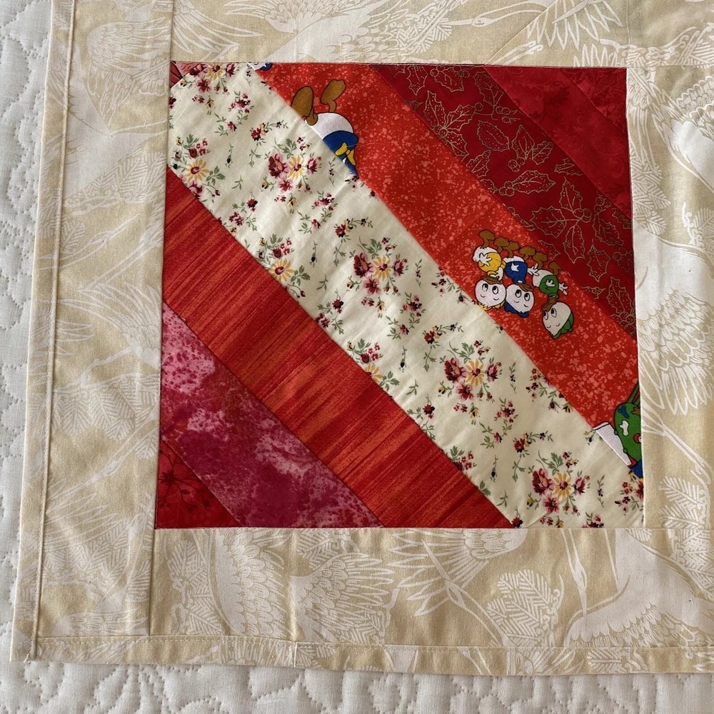 Handmade Patchwork Cotton Quilt Lightweight No Wadding / Batting 125 cm x 125 cm