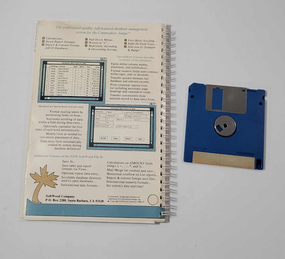 Softwood File II by Softwood - Commodore Amiga Database Software 86/87