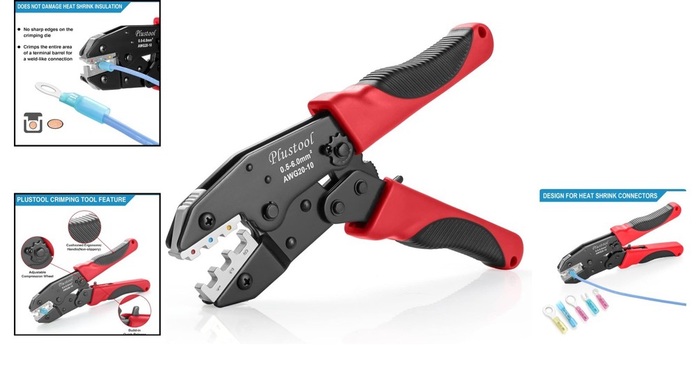 Ergonomic Crimping Pliers for Electrical Connections - Adjustable Force Feature