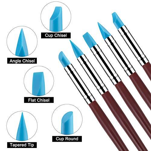 10Pcs Silicone Clay Sculpting Tool, Modeling Dotting Tool& Pottery Craft use