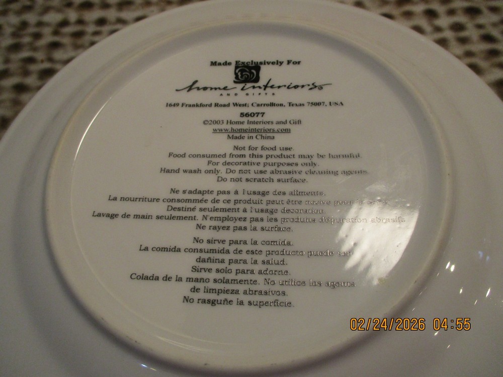 Home Interiors JOY Christmas Plates