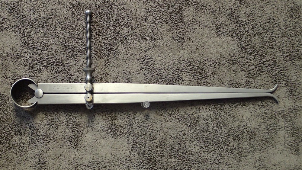 73A-10 STARRETT Inside Yankee Spring Caliper, 0-10" Solid Nut, Flat Leg (G22)