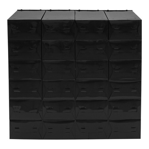 24 Pack Shoe Storage Boxes, Stackable Shoe Boxes, Shoe Storage Organizer NEW