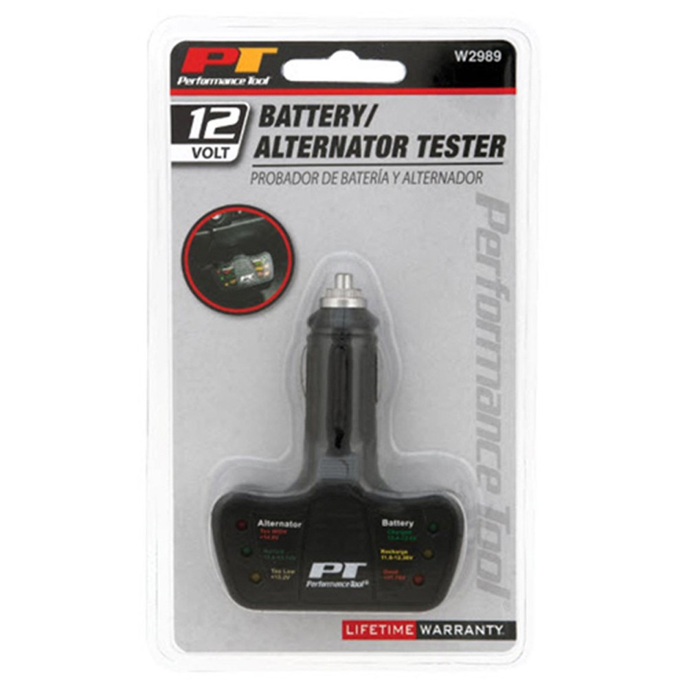 Performance Tool Battery Alternator Tester W2989