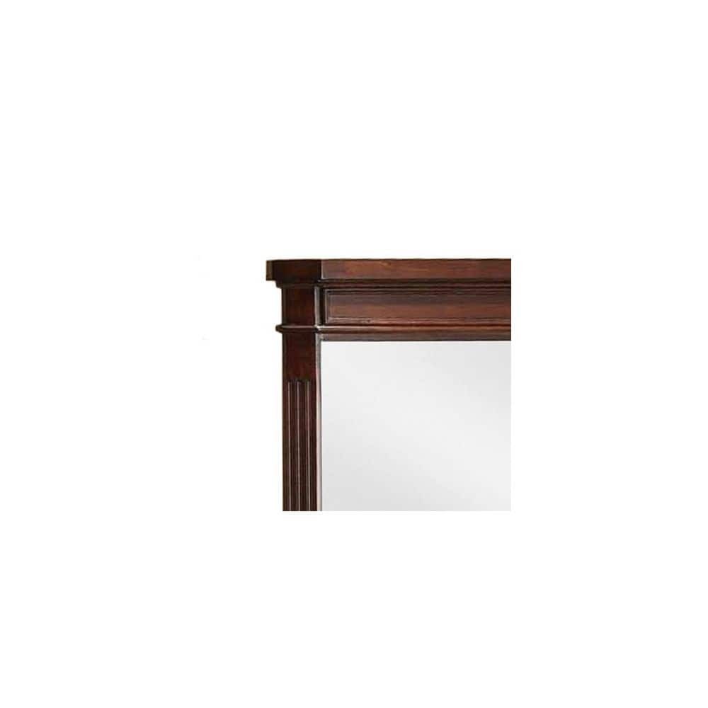 Home Decorators 26" W x 30" H Rectangular Wood Framed Bathroom Mirror Cherry