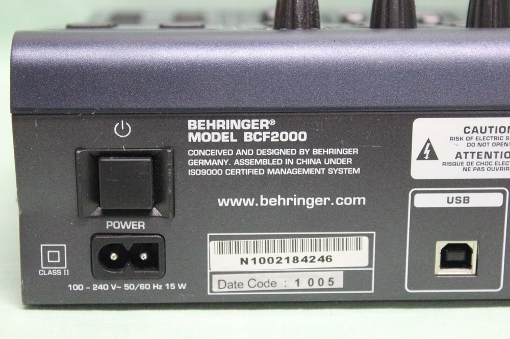 Behringer B-Control BCF2000 USB MIDI DAW Fader Controller NOT TESTED