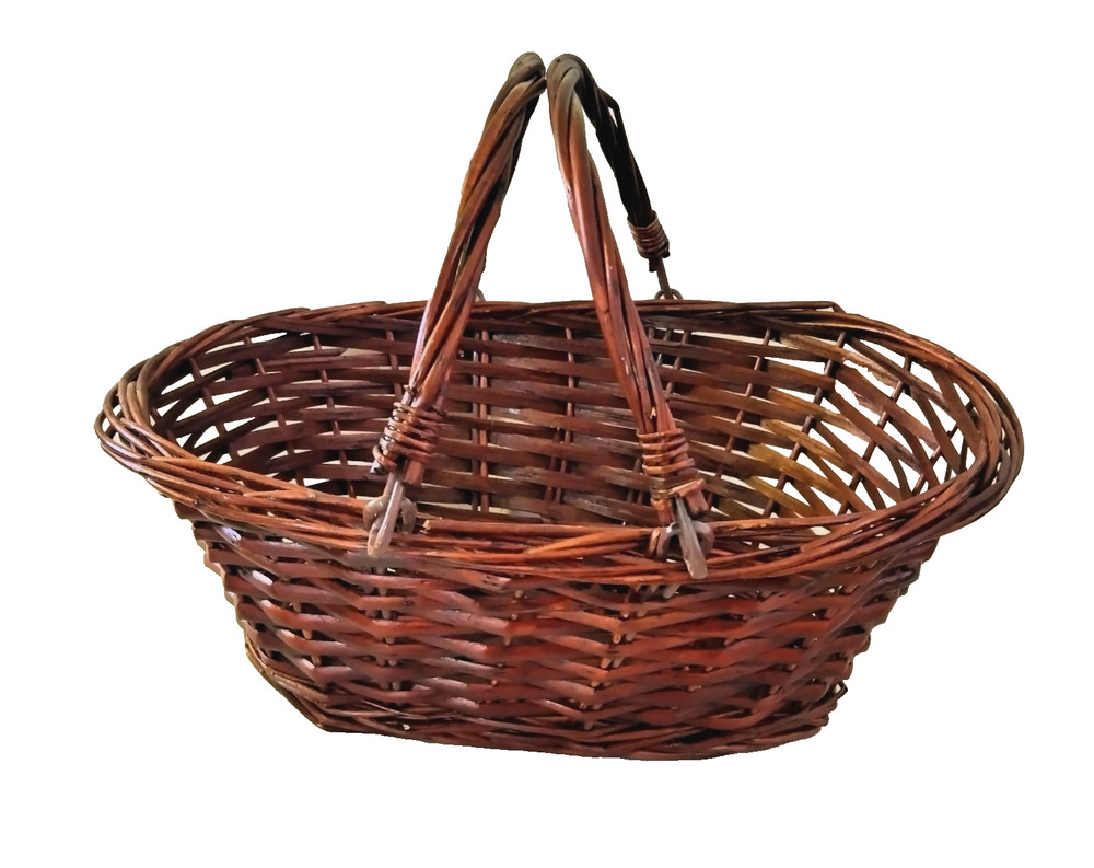 Woven wicker basket, multi-purpose natural willow basket