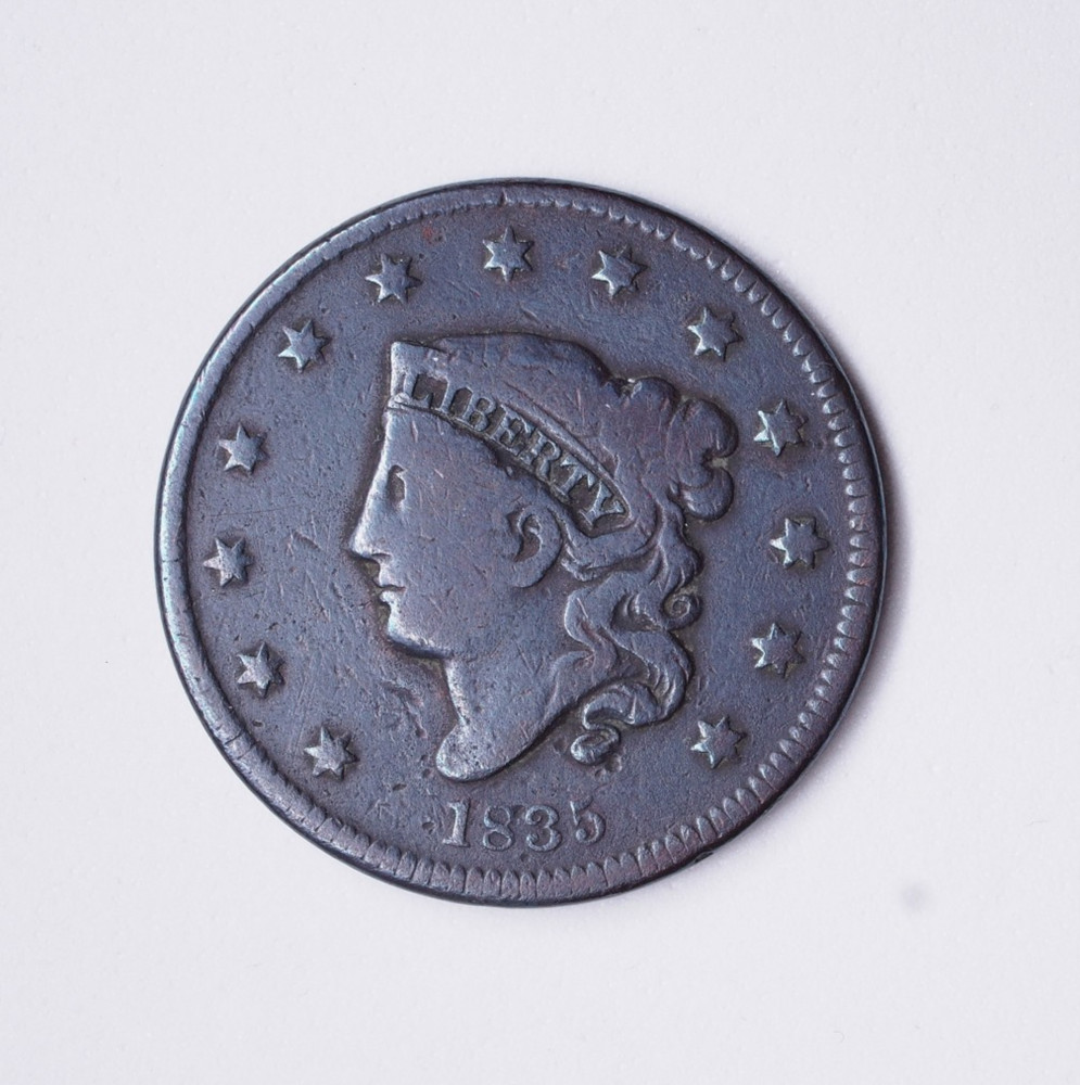 1835  Coronet Large Cent 1c      cc2