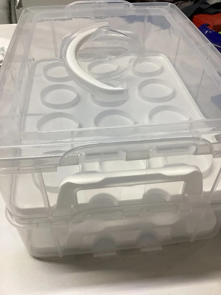 2-Tier Display Clear Cupcake Bread Storage Box
