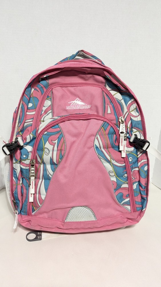 High Sierra Backpack Padded Pink Multi-colors